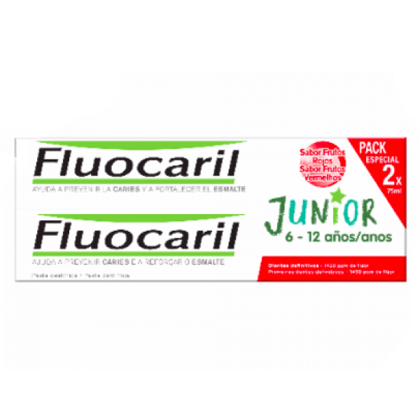 Fluocaril Junior Pasta de Dentes Frutos Vermelhos Duo