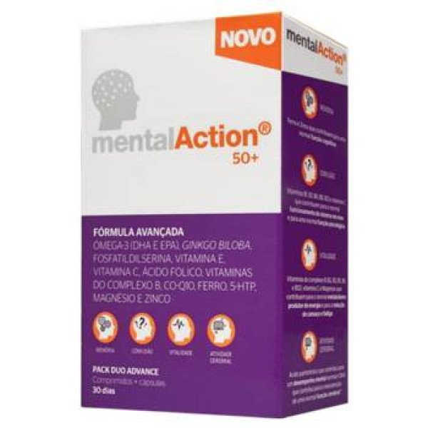 MentalAction 50+ Comprimidos x30+ Cápsulas x30