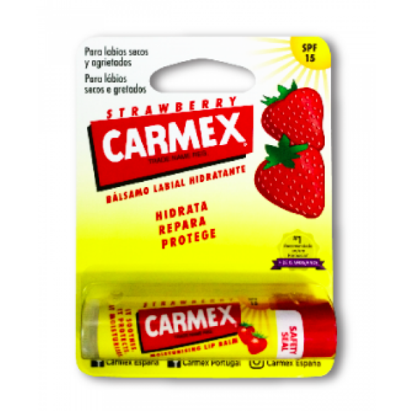 Carmex Stick Hidratante Lábios Morango Spf15 4,25g
