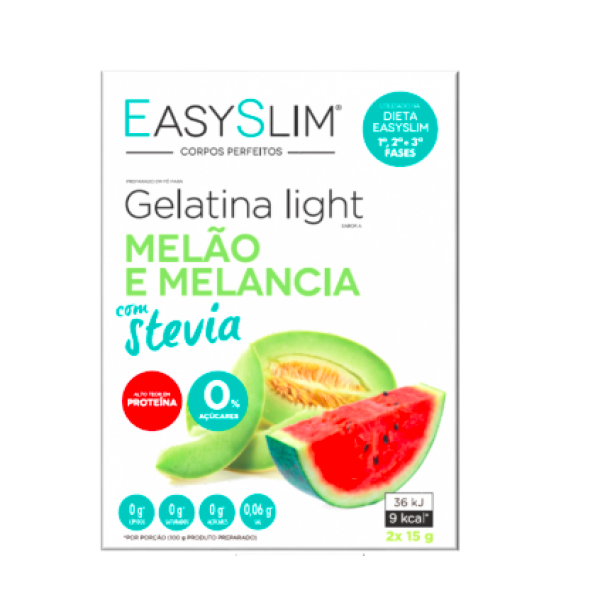 EasySlim Gelatina Light Melão Melancia Stevia x2