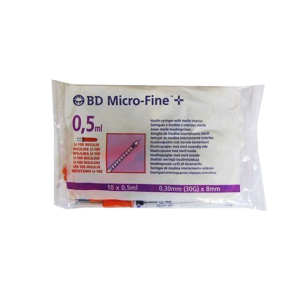 Bd Micro Fine+ Pl Seringa Insulina 0,5ml X10