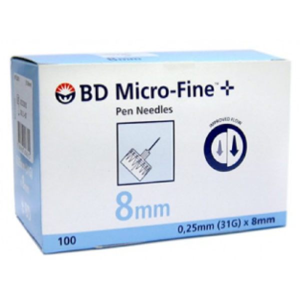 BD Micro Fine+ Agulhas Caneta 8mm Universal