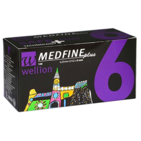 Wellion Medfine Plus Agulhas 6 mm x100