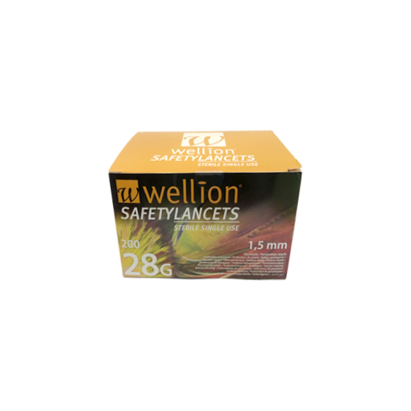 Wellion Plus Safety Lancetas 28g x200