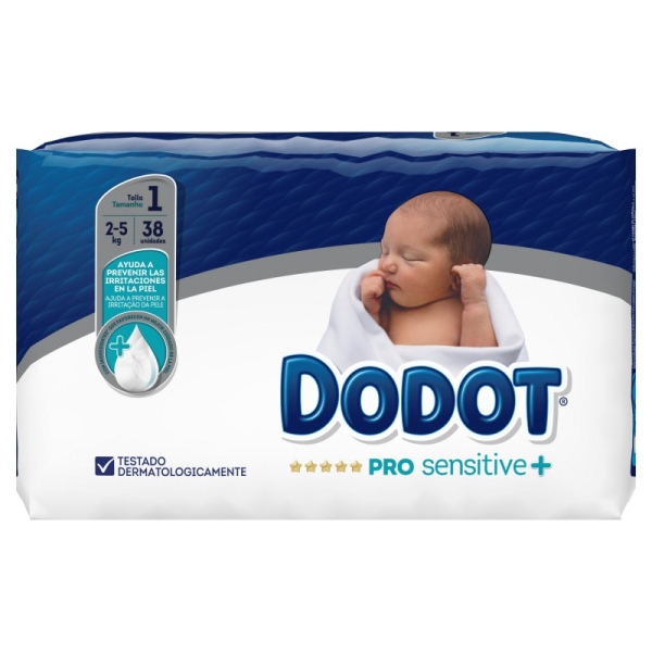 Dodot Pro Sensitive+ Fraldas T1 X38