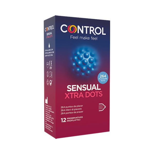 Control Sensual Xtra Dots Preservativos X12
