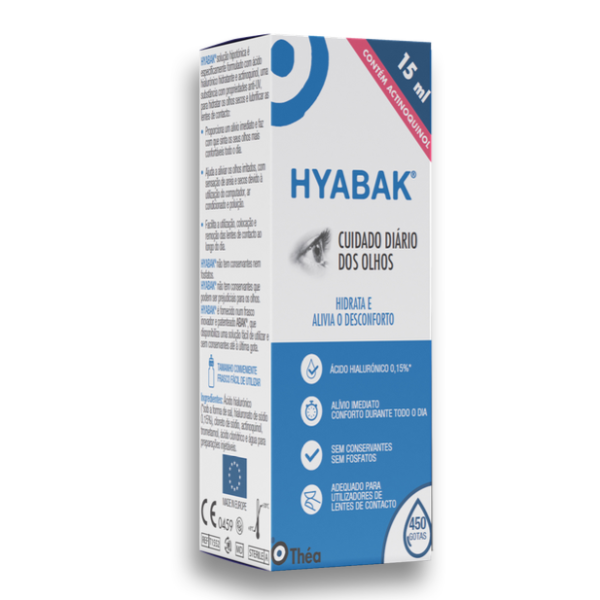 Hyabak Solução Hidratante/Lubrificante Olhos/Lentes 15ml