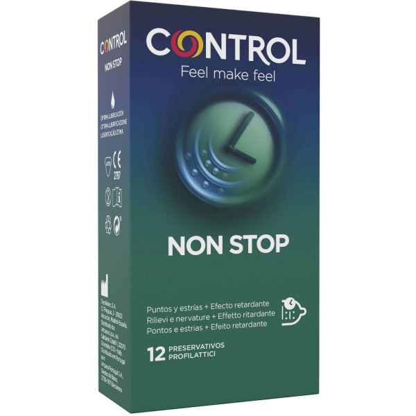 Control Preservativos Non Stop Dots & Lines x12