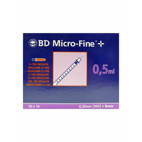Bd Micro Fine+ Seringa Insulina 0,5ml8 Mm