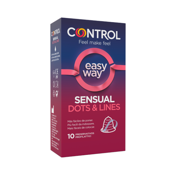Control Sensual Dots & Lines Easy Way Preservativos x10
