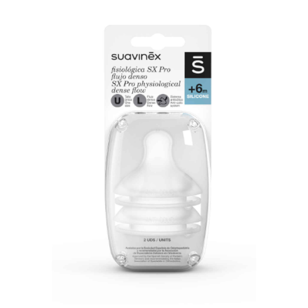 Suavinex SX Pro Tetina Fisiológica Silicone L 6M+ X2