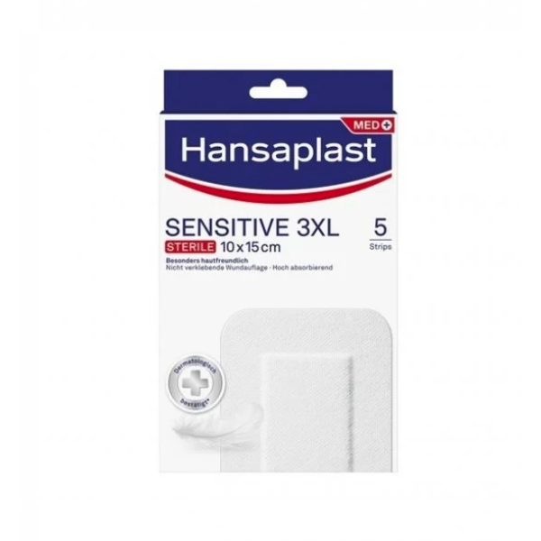 Hansaplast Sensitive Pensos 10X15Cm 3XL x5