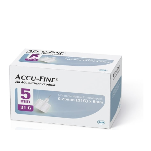 Accu-Fine Agulhas Insulina 5mm 31G X100 7895