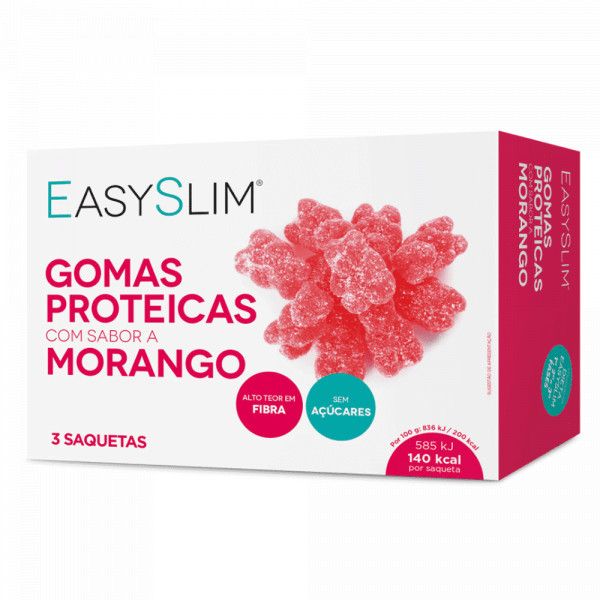 EasySlim Gomas Proteicas Morango 70G x3