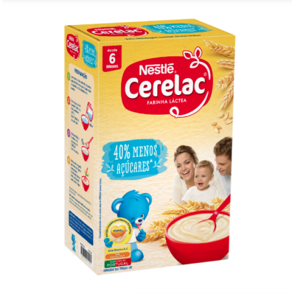 Nestlé Cerelac Farinha Láctea -40% Açúcares 6M+ 900g