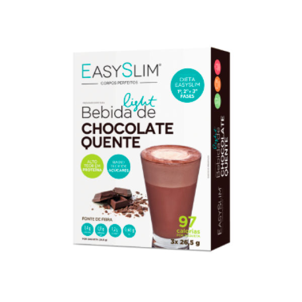 EasySlim Bebida de Chocolate Quente 26,5g x3