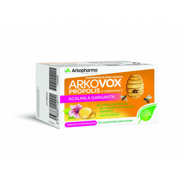Arkovox Própolis+ Vitamina C Framboesa Comprimidos x24